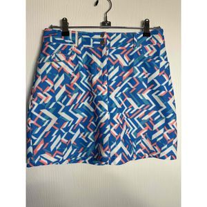 Slazenger Womens White Geometric Print Mini Skirt Golf Size 0